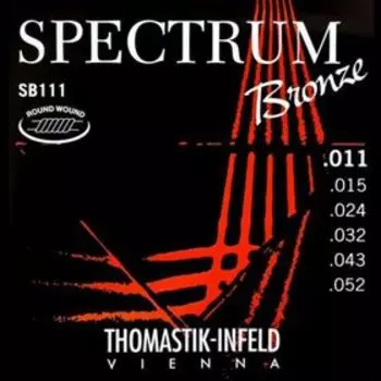 Комплект струн для акустической Thomastik SB111 Spectrum Bronze сталь/бронза, 011-052