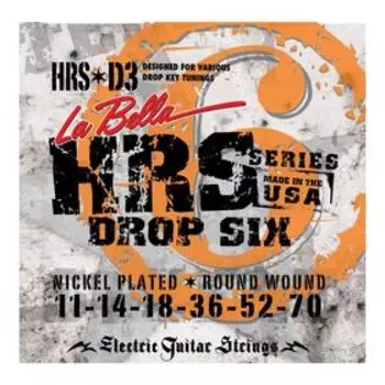 Комплект струн для электрогитары La Bella HRS-D3 011-070