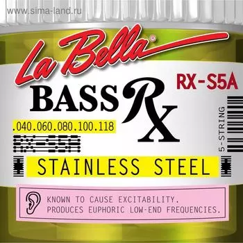 Комплект струн для бас-гитары La Bella RX-S5A RX – Stainless, нерж.сталь, 40-118