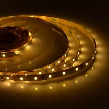 Комплект светодиодной ленты Apeyron 12В, SMD3528, 1м, IP20, 60LED/м, 3000К, свечение тёплое белое