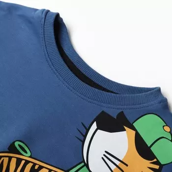 Комплект (свитшот/брюки) для мальчика, цвет синий, рост 98 см