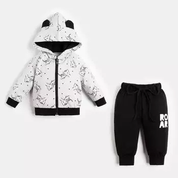 Комплект: толстовка и брюки Крошка Я "Stylish boy", рост 86-92 см