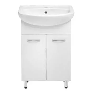 Комплект Тумба напольная Классик 50 с раковиной "Элегия 50", 48,6 х 30,6 х 81 см Белый