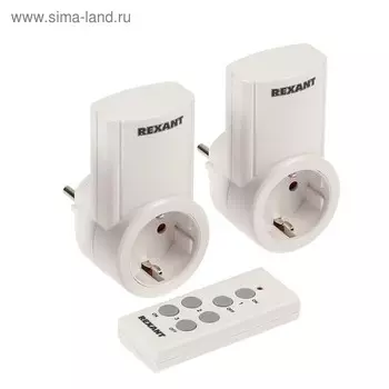 Комплект умных розеток Rexant 10-6025, радиоканал, 2 розетки