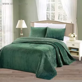 Комплект «Вельмонт»: покрывало 230 × 250 см, наволочки 50 × 70 см - 2 шт, зелёный