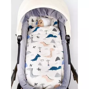 Комплект в коляску AmaroBaby Mommy Star Little dino, бежевый