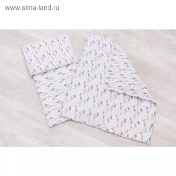 Комплект в коляску Mommy star, 3 предмета, принт техас