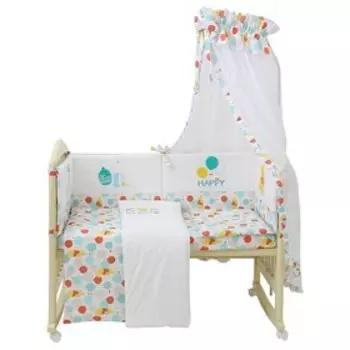 Комплект в кроватку «Чудесный день», 7 предметов, цвет жёлтый