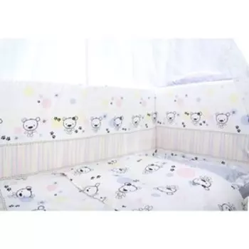 Комплект в кроватку «Конфетти», 7 предметов, голубой