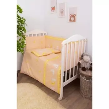 Комплект в кроватку «Мечтатели», 6 предметов, персиковый