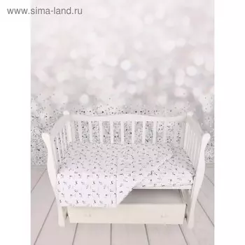 Комплект в кроватку Original Collection, 3 предмета, принт собачки, перкаль