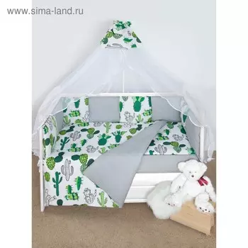 Комплект в кроватку WB, 15 предметов, цвет белый