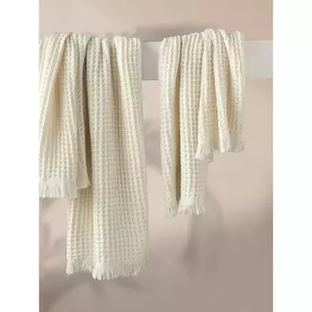 Комплект вафельных полотенец Gofre, размер 50x90 см, 70x140 см, цвет кремовый
