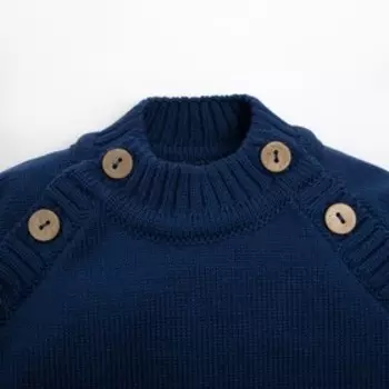 Комплект вязаный Крошка Я Trendy, рост 98-104 см, синий