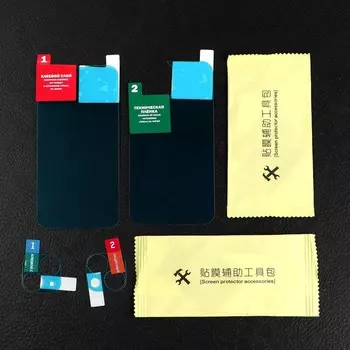 Комплект защитных стекол Krutoff для iPhone 13 mini, передняя и задняя части + камера