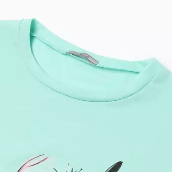 Комплект женский домашний (футболка/брюки), цвет мята, размер 52