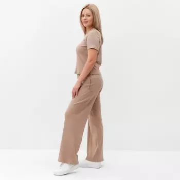 Комплект женский (джемпер/брюки), цвет какао, размер 50