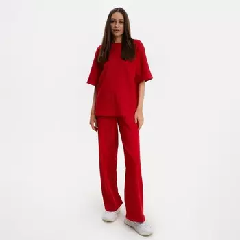 Комплект женский (футболка и брюки) KAFTAN Basic р. 40-42, красный