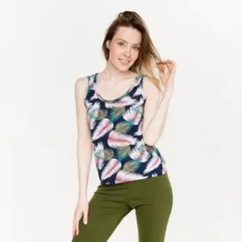 Комплект женский (майка, бриджи), цвет хаки, размер 50