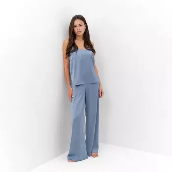 Пижама женская (майка, брюки) KAFTAN Silk, размер 50, голубая