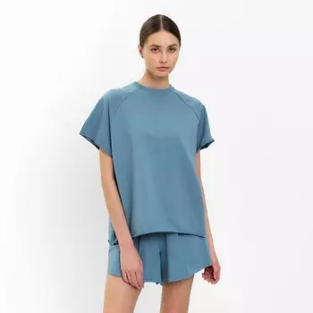Комплект женский (майка, шорты) MINAKU: Casual Collection, пепельный, размер 44