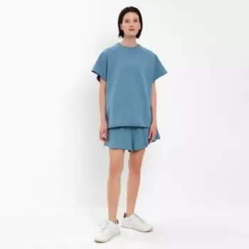 Комплект женский (майка, шорты) MINAKU: Casual Collection, пепельный, размер 46