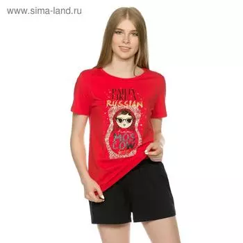 Комплект женский, размер L, цвет красный