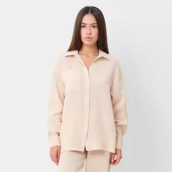Пижама женская (рубашка, брюки) KAFTAN Basic, размер 44-46, молочная