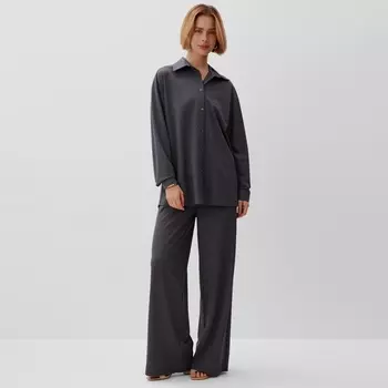 Костюм женский (рубашка, брюки) MINAKU: Home Collection, размер 50, графит