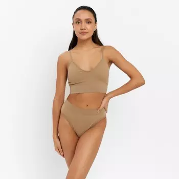 Комплект женский (топ, трусы) Collorista, песочный, размер 42-44