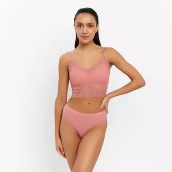 Комплект женский (топ, трусы) Collorista, розовый, размер 42-44