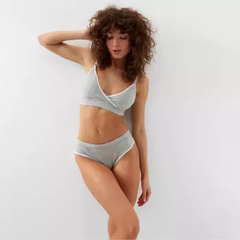 Комплект женский (топ, трусы) Collorista, серый, размер 42-44