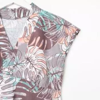 Комплект женский (туника, бриджи) цвет коричневый, размер 44