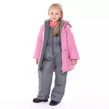 Комплект зимний для девочки, цвет розовый, рост 110-116 см