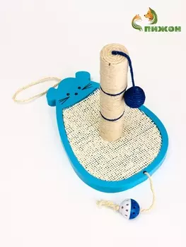 Комплекс для кошек с сизалевой когтеточкой ии шариком, микс цветов