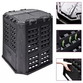 Компостер, 68,9 68,9 83,9 см, пластик, 360 л, «Garden Composter»