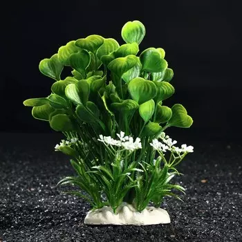 Композиция с растениями искусственными для аквариума, 21 см