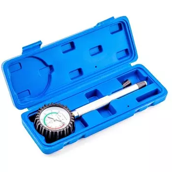 Компрессометр TOPAUTO "Удлиннённый ГАЗ", 406 дв., манометр в резиновом чехле