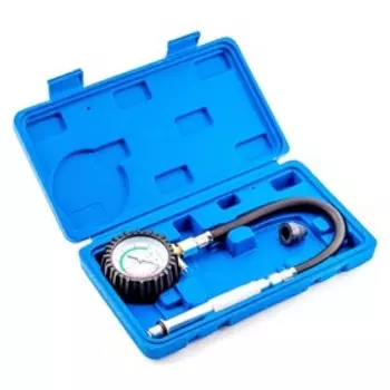 Компрессометр TOPAUTO"Универсальный Бензиновый", манометр в резиновом чехле