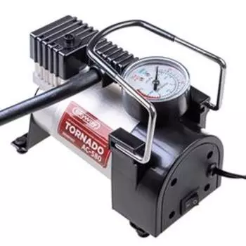 Компрессор автомобильный, металлический, 30 л/мин в прикуриватель SKYWAY "ТОРНАДО", АС-580, S02001023