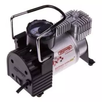 Компрессор автомобильный, металлический, 35л/мин в прикуриватель SKYWAY, улучшенное охлаждение, фиксатор давления, 7 атм S02001006