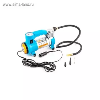Компрессор автомобильный ТОП АВТО КА-3501Ф, фонарь 35 л/мин, до 10,5 Атм/150PSI, универсальные насадки,) металлический корпус