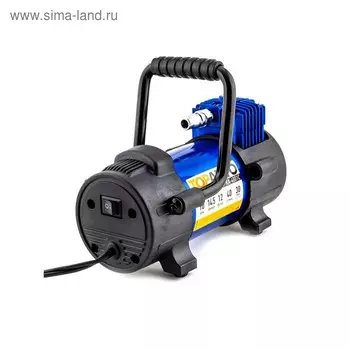 Компрессор автомобильный ТОП АВТО КА-4001С, переходник «Прикуриватель-АКБ», витой шланг 4 м, 40 л/мин, до 10 Атм/147PSI, универсальные насадки, металлический корпус, сумка