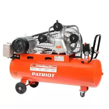 Компрессор поршневой ременной Patriot PTR100-670, 3000 Вт, 380 В, 10 бар, 670 л/мин, 100 л