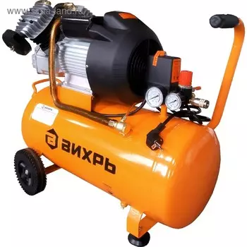 Компрессор "Вихрь" КМП-400/50, масляный, 2-х поршневой, 2500 Вт, 400 л/мин, 50 л, 8 бар