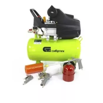 Компрессор воздушный "Сибртех" КК-1500/50 58039, 1.5 кВт, 198 л/мин, 50 л, прямой привод, масляный