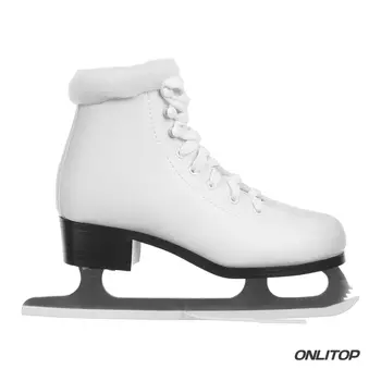 Коньки фигурные ONLITOP с мехом, искусственная кожа, р. 34