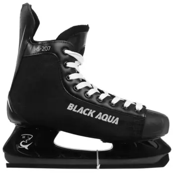 Коньки хоккейные BlackAqua HS-207, искусственная кожа, нейлон, ПВХ, размер 46