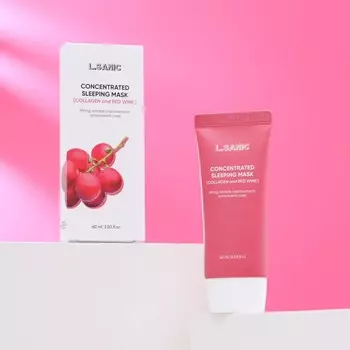 Концентрированная ночная маска L.Sanic с коллагеном и красным вином, 60мл