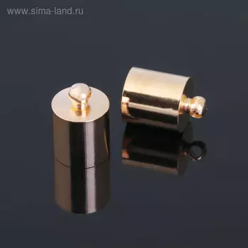 Концевик-шапочка, СМ-165,(набор 5 шт.), 1,20,8 см, d (внутренний)=0,7 см, цвет золото